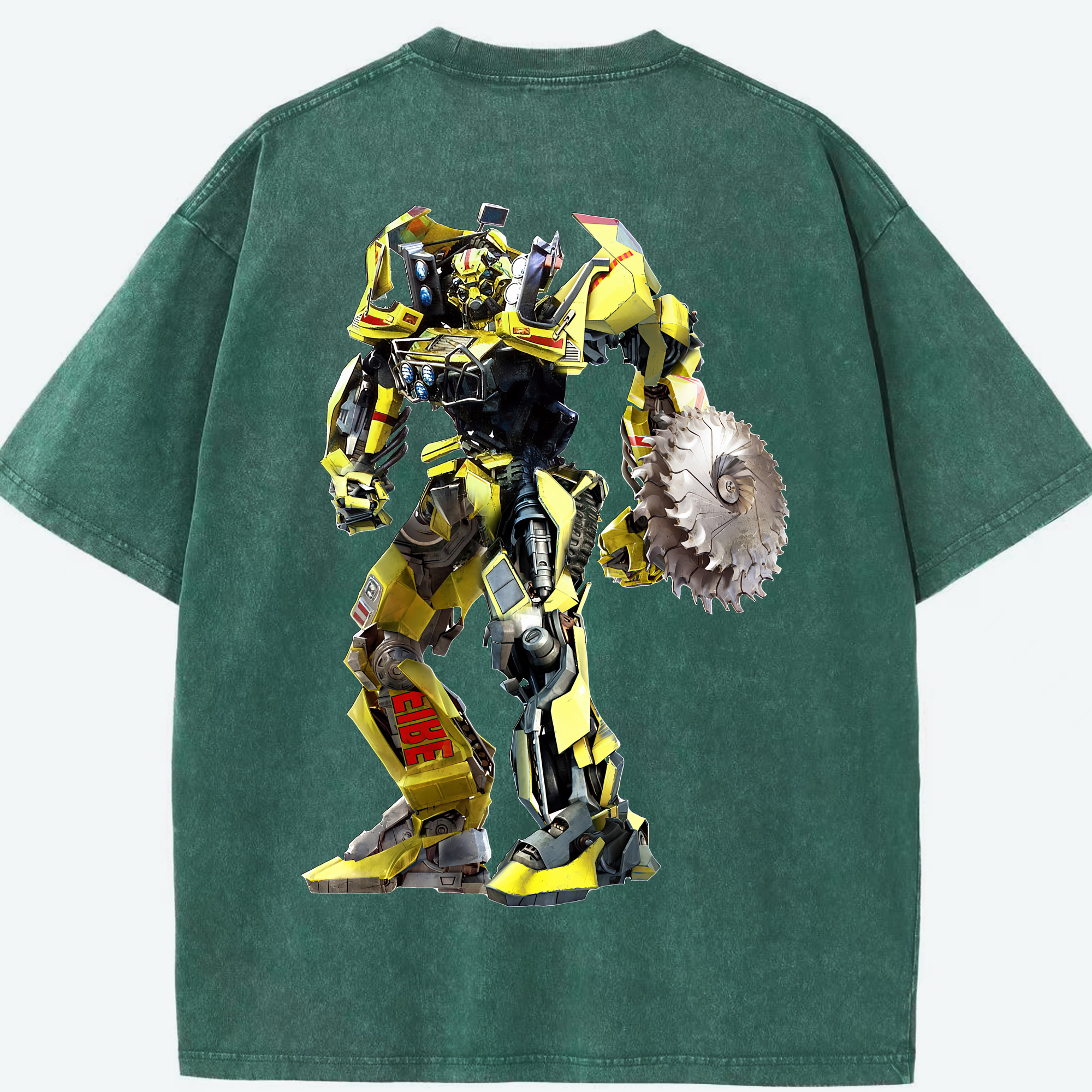 （画像用） Transformers トランスフォーマー 綿100% ヴィンテージ風 半袖Tシャツ（背面プリント）